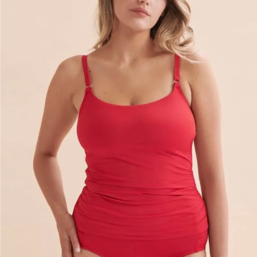 NWT Jantzen EDEN TANKINI TOP swim top Sz 12